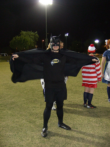 Ultimate player dressed as Batman