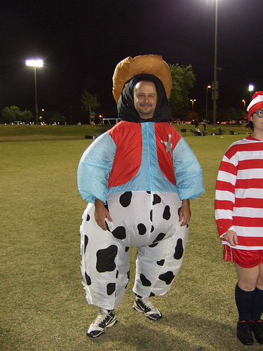 Ultimate player dressed as a 'cow' boy.