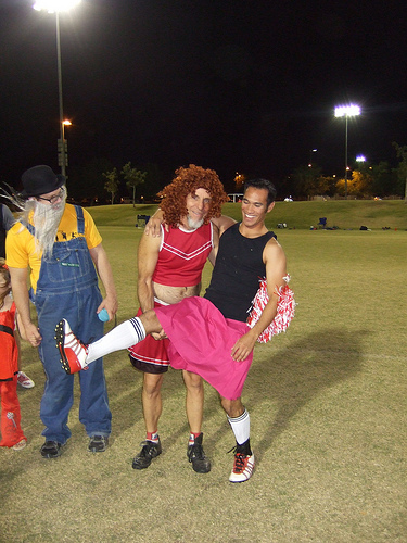 Ultimate players in Halloween costumes
