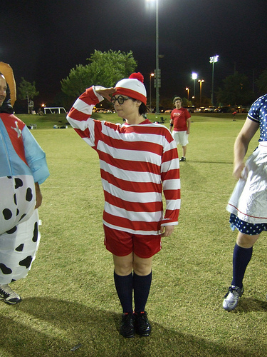 Ultimate player dressed as Waldo