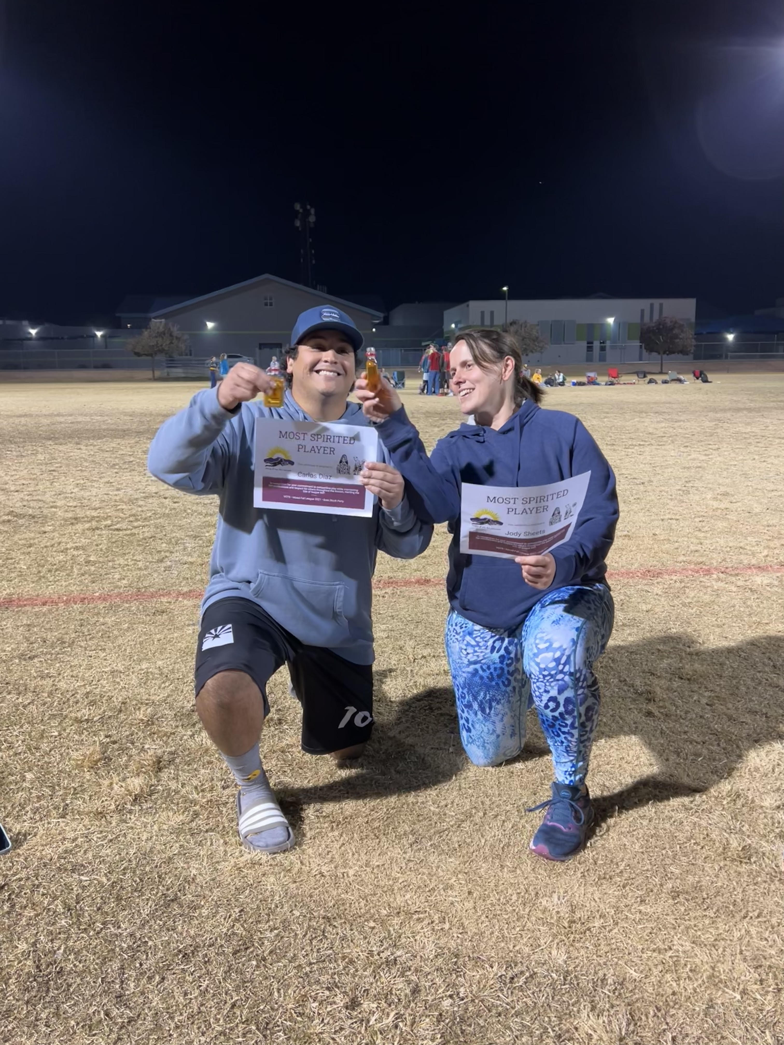 Most Spirited Players: Carlos Diaz & Jody Sheets