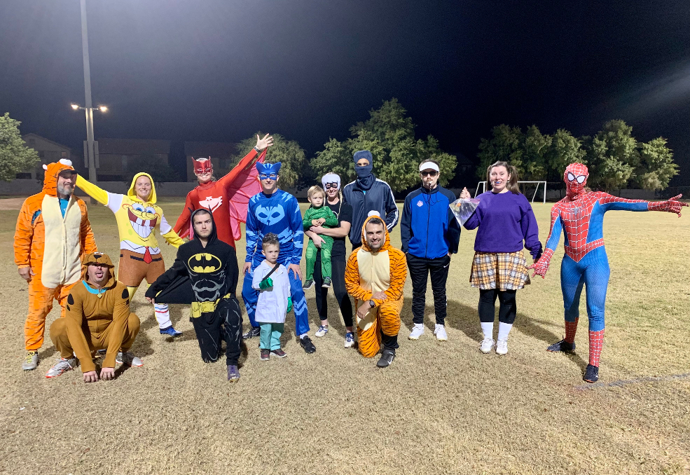 The team Social Disc-tancing in costume.