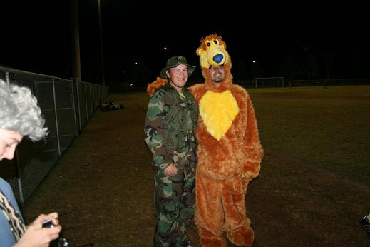 Thursday night players in Halloween costumes