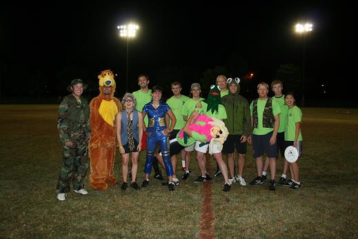 Thursday night players in Halloween costumes